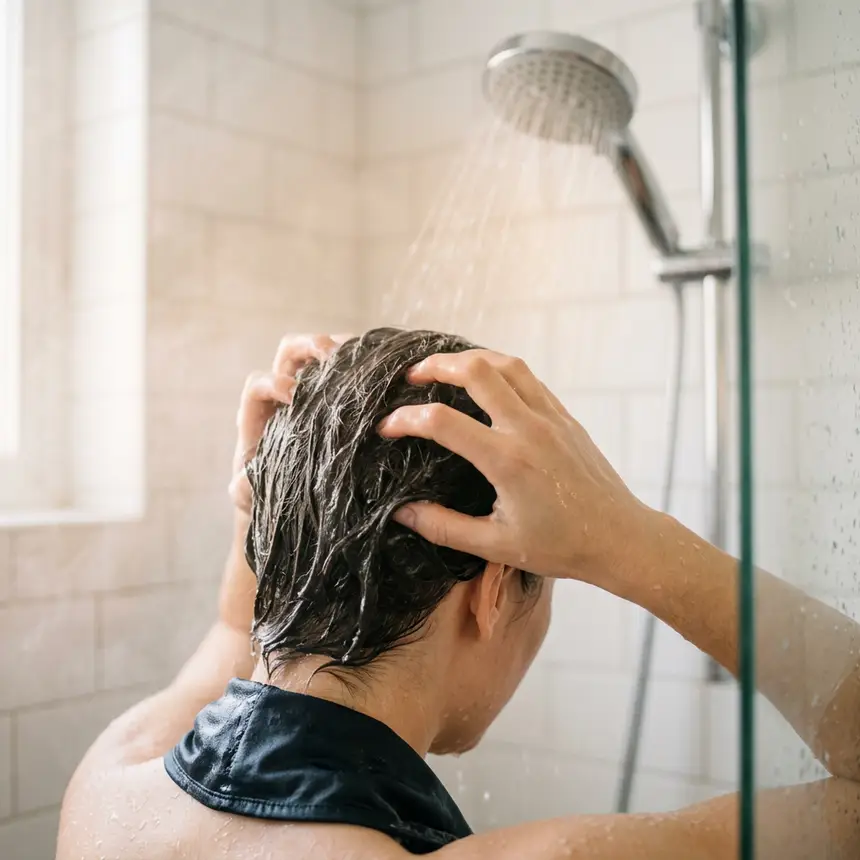 Scalp massage, rinsing hair