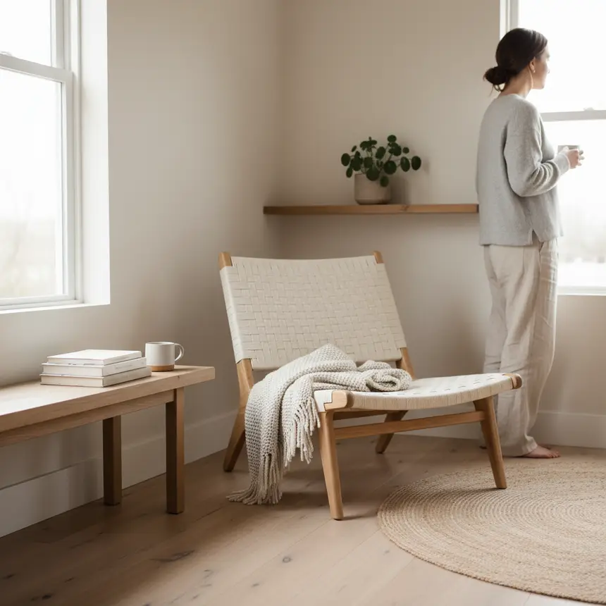 Peaceful organized living space