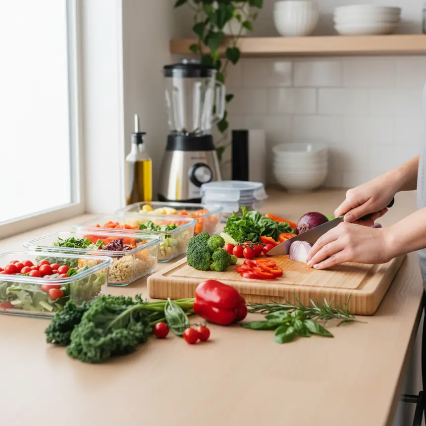 Meal prep cooking
