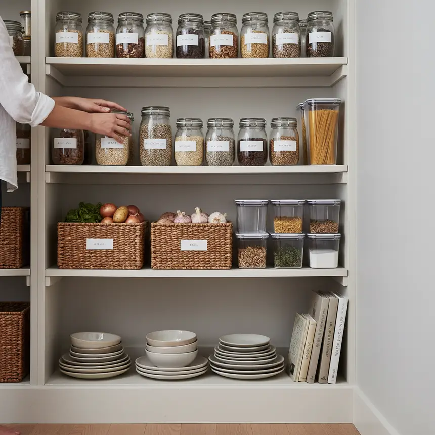 Neatly organized storage