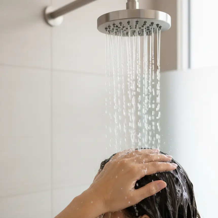 Scalp massage, hands washing hair