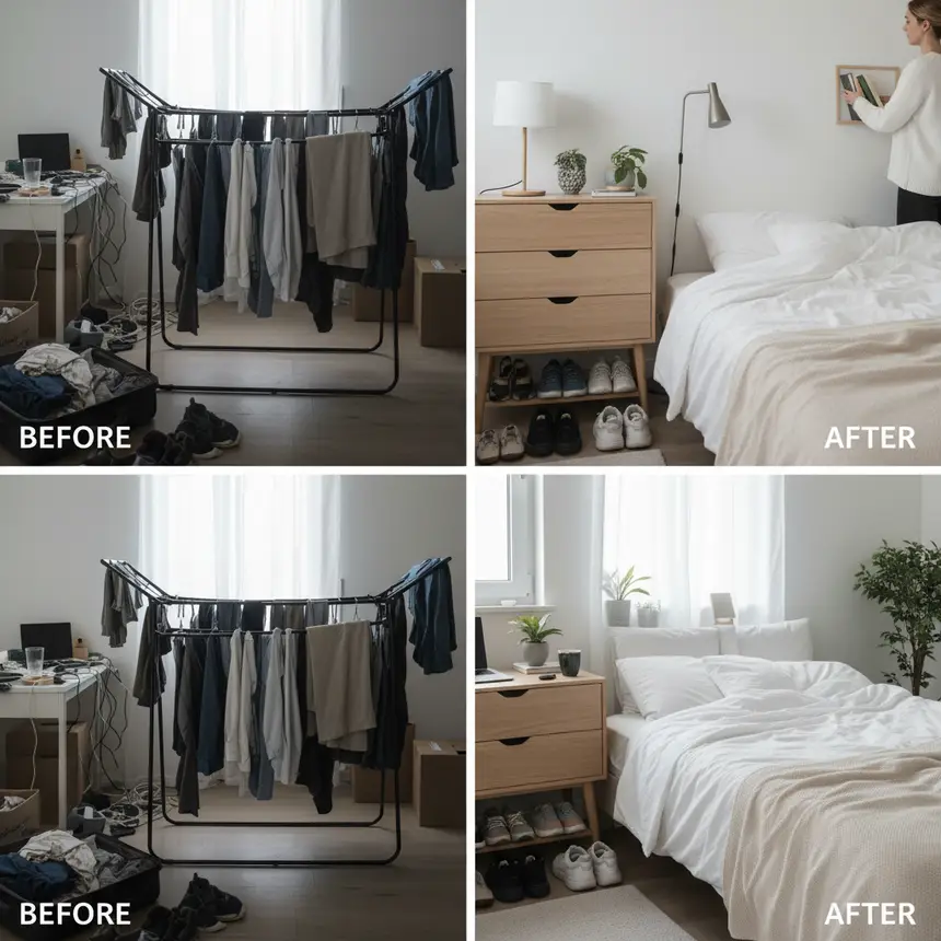 자취방 건조대 Before/After