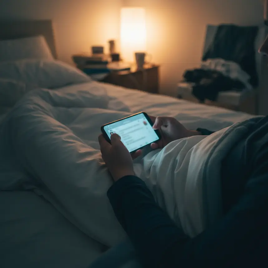 Late night smartphone