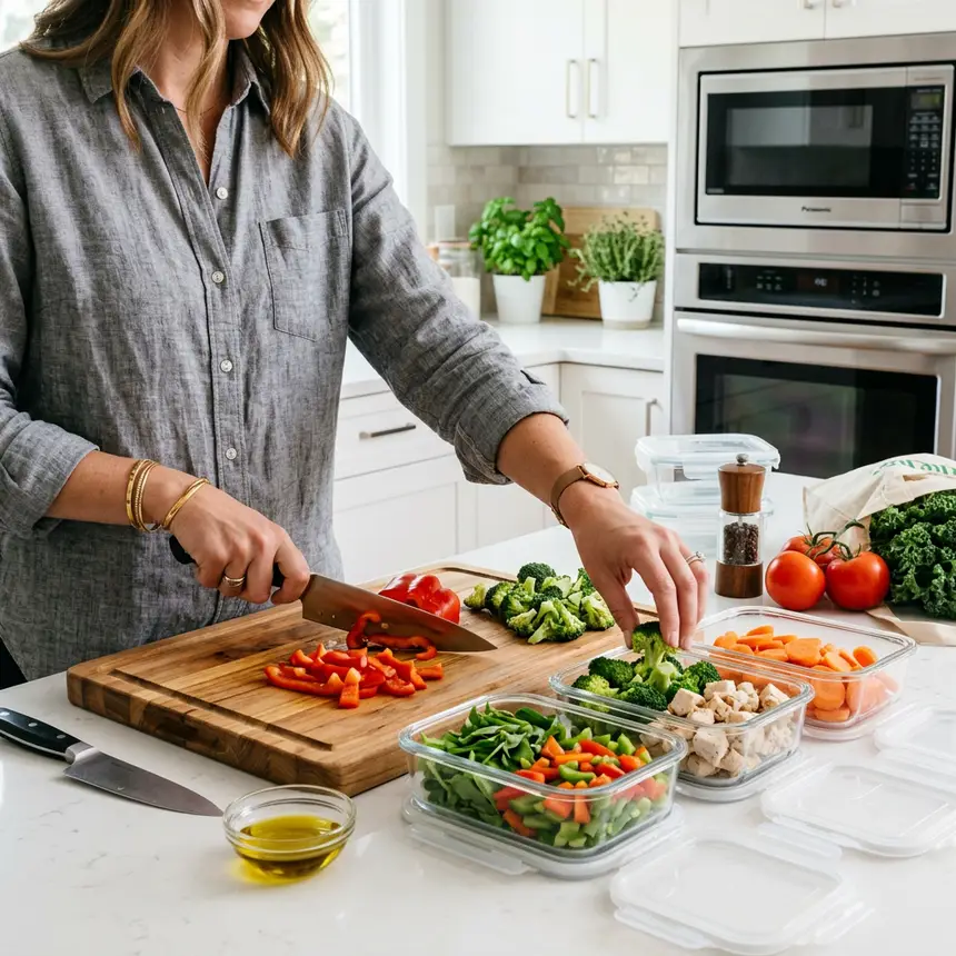 Easy meal routine, ingredient prep