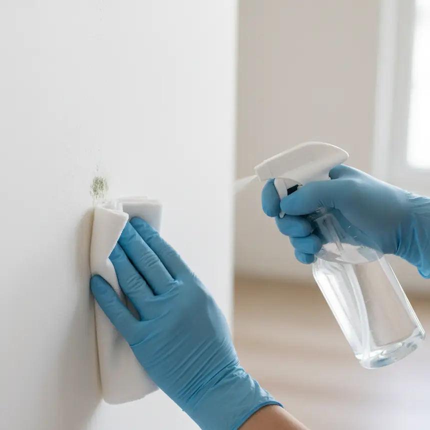 Wall mold cleaning
