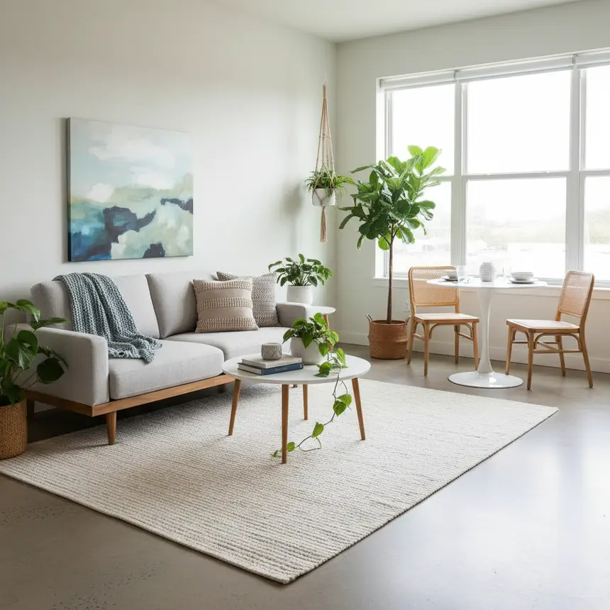 Organized studio apartment