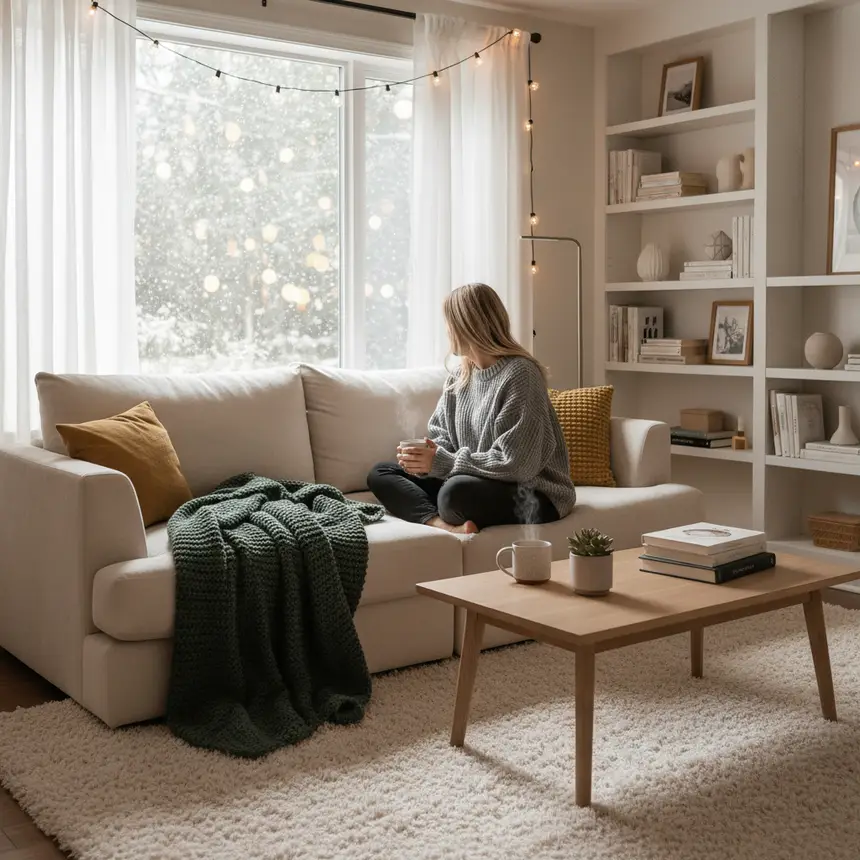 Cozy apartment winter living