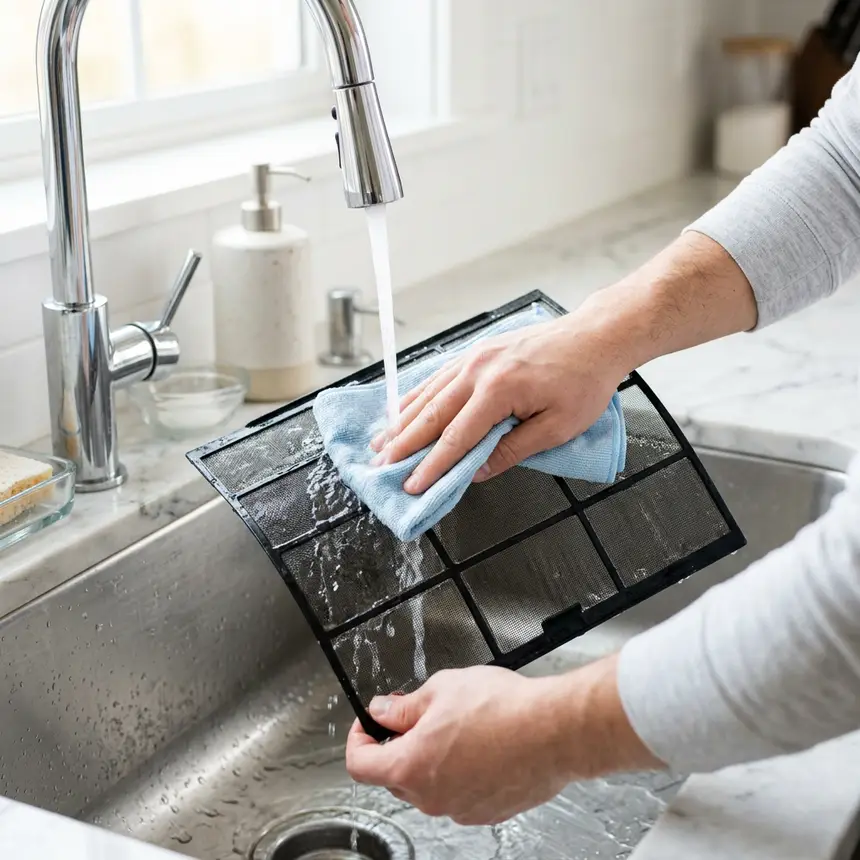 Cleaning AC filter