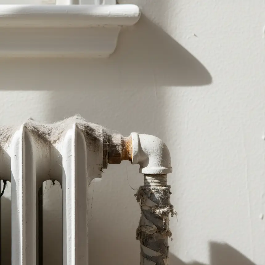Old heating system pipes