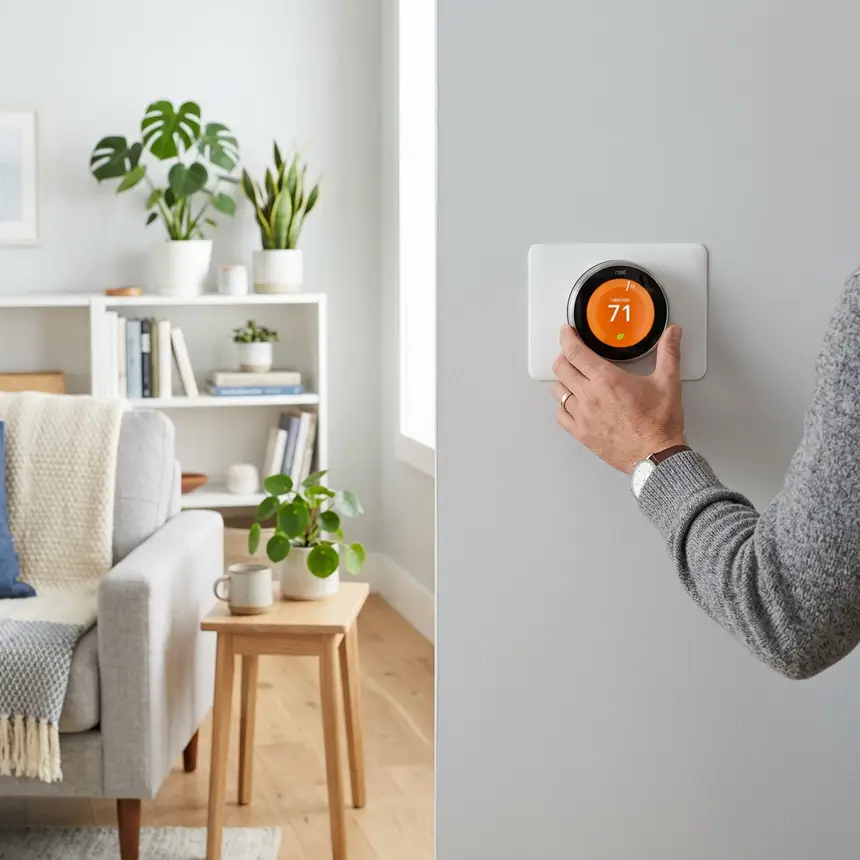 Smart thermostat adjustment