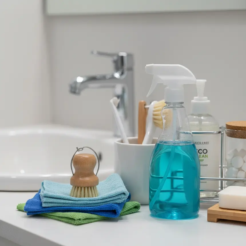 Organized bathroom counter