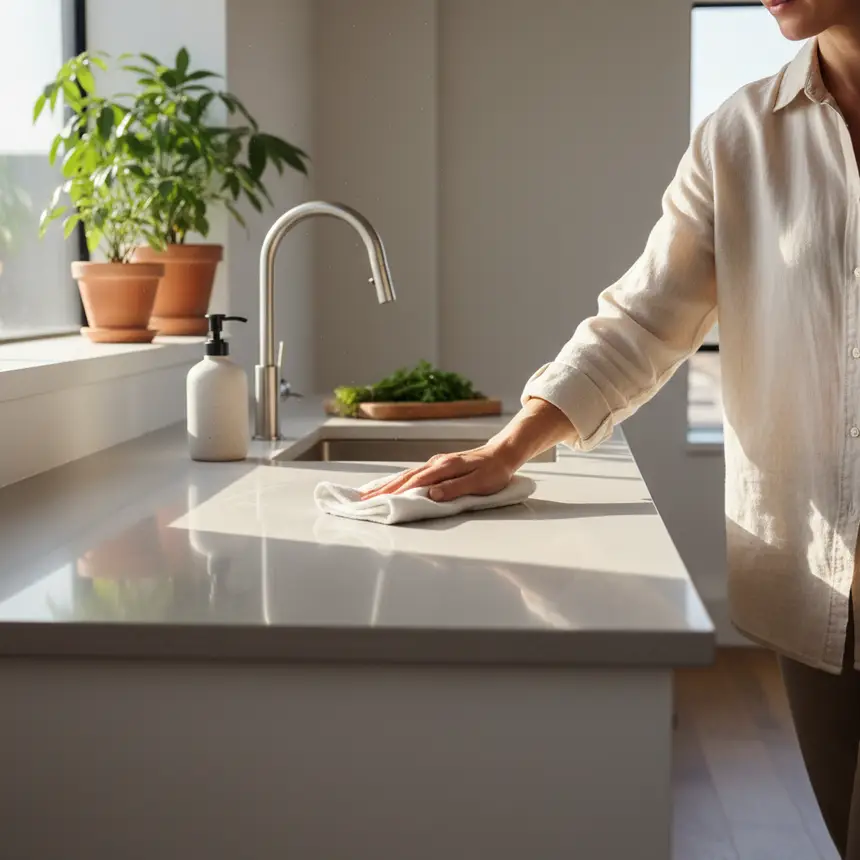 Organized kitchen cleaning