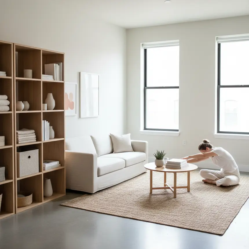 Organized studio interior