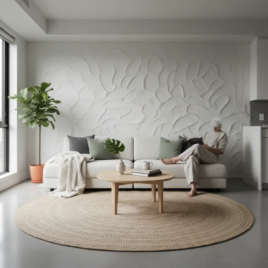 newly transformed living room wall