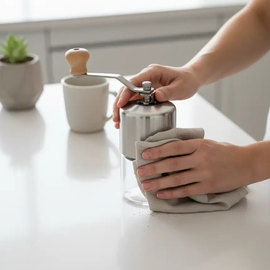 Coffee grinder cleaning habit
