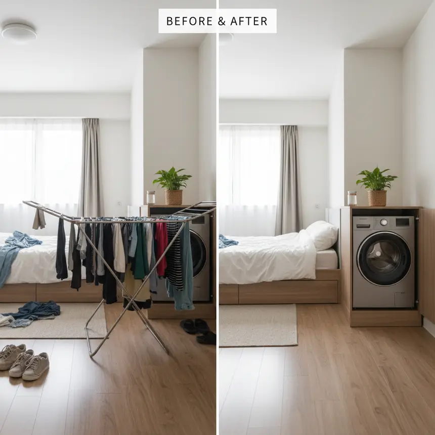 Drying rack clutter problem