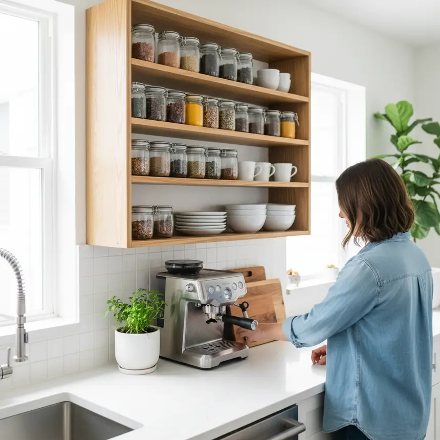 organized kitchen storage