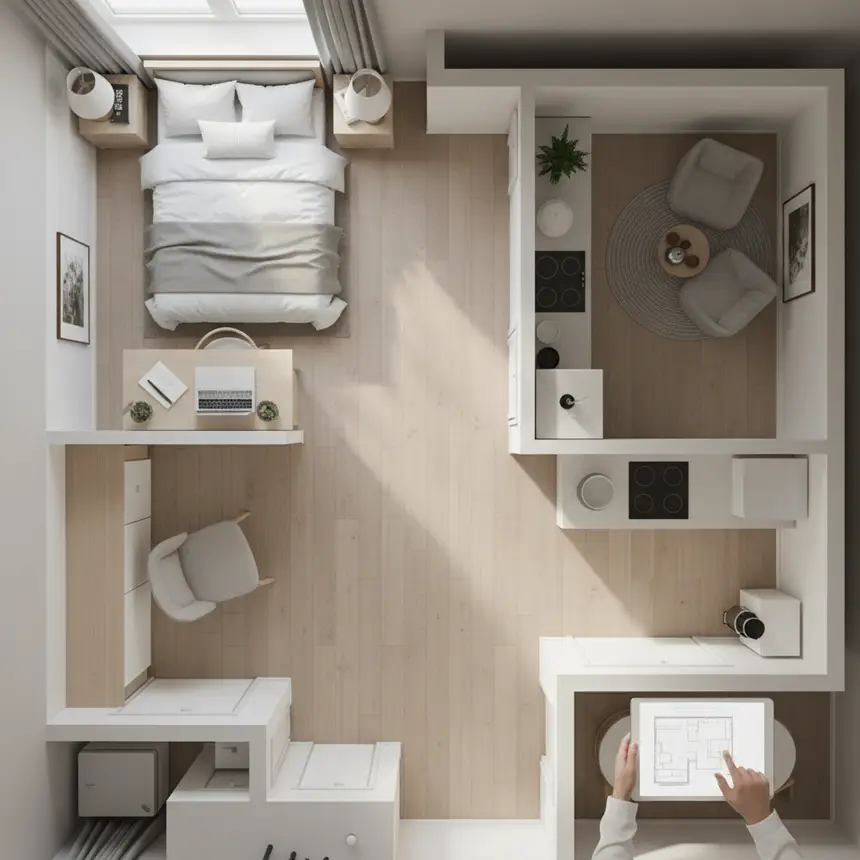 Neatly organized small apartment